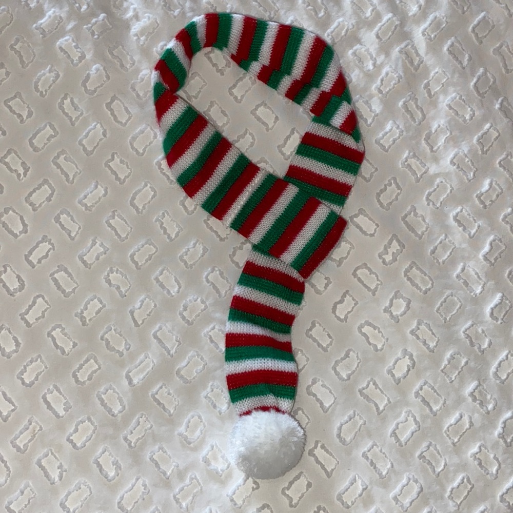 New Zippy Paws Dog Christmas Striped Scarf
